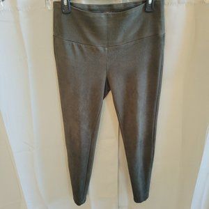 J Mclaughlin Womens Pants Small Green Faux Suede Pull On Career Casual 162503
